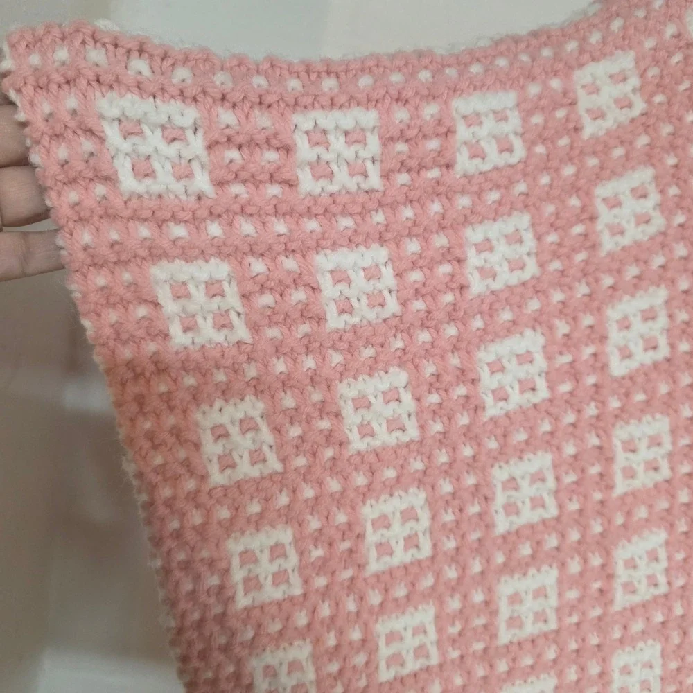 Handmade pink white